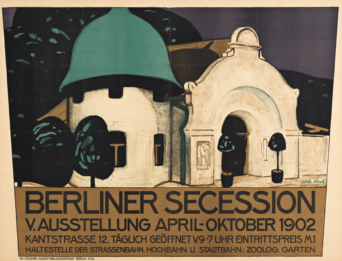 WILHELM SCHULZ (1865-1952).  BERLINER SECESSION. 1902. 27½x36½ inches, 69¾x92¾ cm. M. Fischer, Berlin.